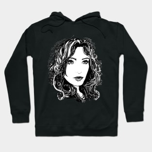 Beautiful Tattoo Woman Face Design Hoodie